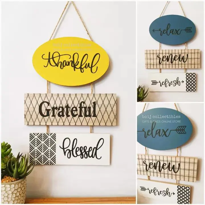 Inspirational Motivational Wooden Planks Farmhouse Rustic Wall Hangings for Home Positive Hangings Plaques Placards Wall Decor Wall Art Airbnb Supplies Livingroom Hallway