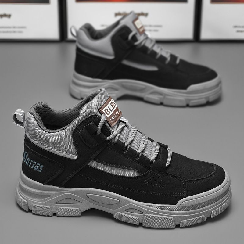 Breathable Anti-Slip Men's Work Boots - High-Cut Durable Safety Shoes for Outdoor Work & Hiking, All-Season Industrial Casual Wear