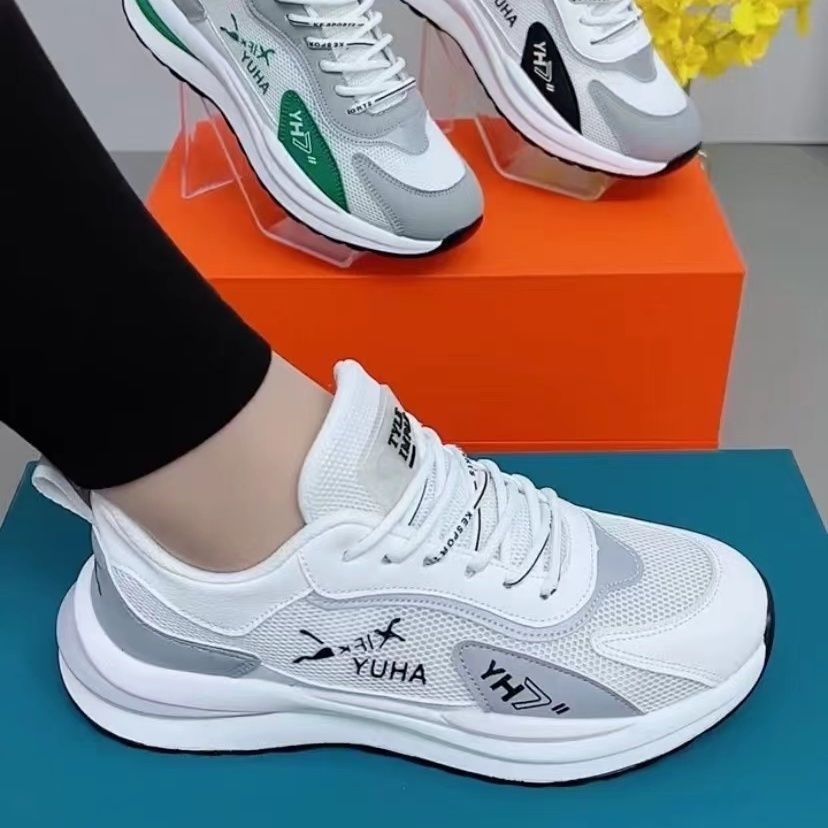 (Fast delivery within 2-6 days) Women's Breathable Mesh Casual Sneakers Lace-Up Running Shoes for Daily Sports & Gym, Comfortable Lightweight Design women shoes women sneaker shoes(FBK delivery 2-6 )
