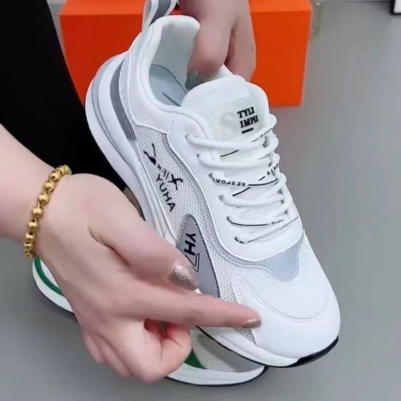 (Fast delivery within 2-6 days) Women's Breathable Mesh Casual Sneakers Lace-Up Running Shoes for Daily Sports & Gym, Comfortable Lightweight Design women shoes women sneaker shoes(FBK delivery 2-6 )