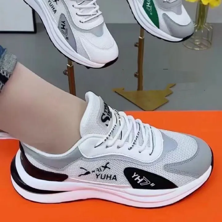 (Fast delivery within 2-6 days) Women's Breathable Mesh Casual Sneakers Lace-Up Running Shoes for Daily Sports & Gym, Comfortable Lightweight Design women shoes women sneaker shoes(FBK delivery 2-6 )