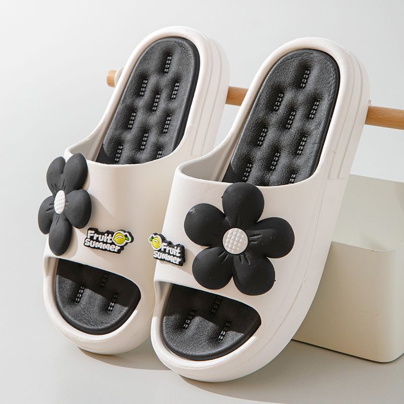 Women's Cute Thick-Sole Shower Slippers - Non-Slip Summer Sandals for Indoor/Outdoor, Trendy Bathroom Home Use with Youthful Design （Runs Small - Size Up 1）(FBK delivery 2-6 days)(discount)