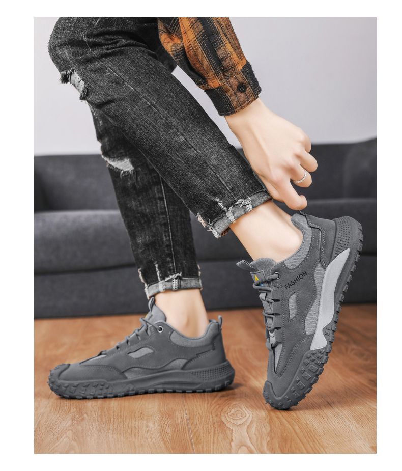 Hot Youth Men's Casual Sports Sneakers Man - Breathable PU Mesh Shoes Viatu vya Kiume with Non-Slip & Wear-Resistant Rubber Sole & Lightweight Lace-Up for Versatile Street Fashion