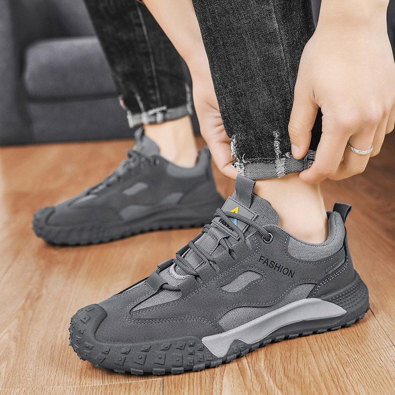 Hot Youth Men's Casual Sports Sneakers Man - Breathable PU Mesh Shoes Viatu vya Kiume with Non-Slip & Wear-Resistant Rubber Sole & Lightweight Lace-Up for Versatile Street Fashion
