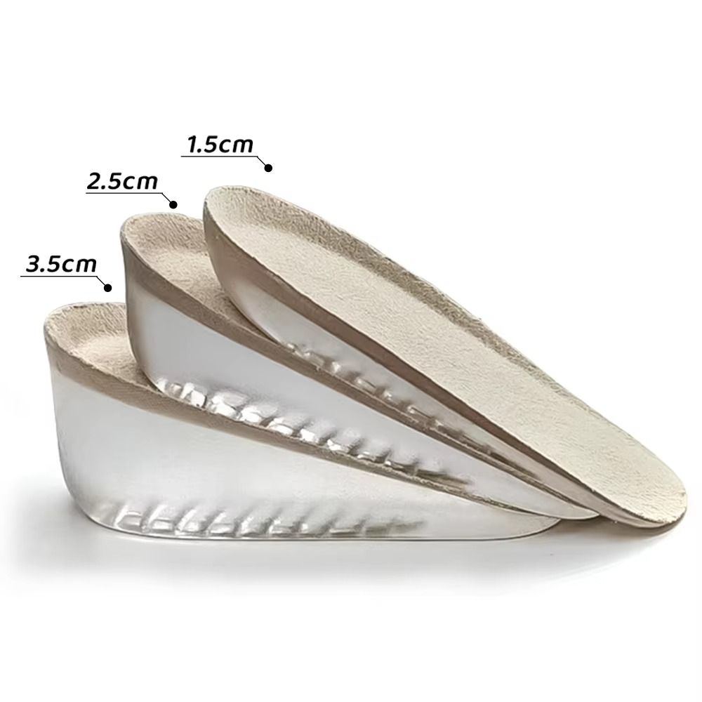 【 Heel 2.5cm 】【2 pairs】  Lift Gel Insoles - PU & Silicone Half-Size Adjustable Pads, Soft CushionShoe Inserts for High Heels men shoes  women shoes    (FBK delivery 2-6 days)（discount）
