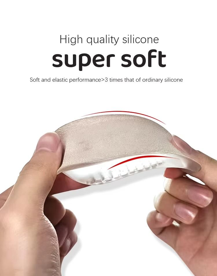 【 Heel 2.5cm 】【2 pairs】  Lift Gel Insoles - PU & Silicone Half-Size Adjustable Pads, Soft CushionShoe Inserts for High Heels men shoes  women shoes    (FBK delivery 2-6 days)（discount）