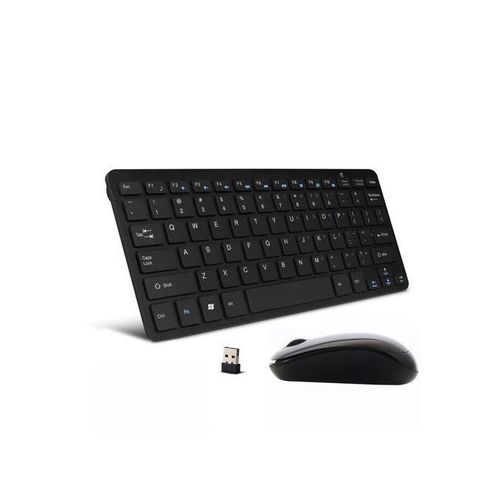Generic Mini Wireless Keyboard Mouse Combo - Black very high speed and with high compatibility