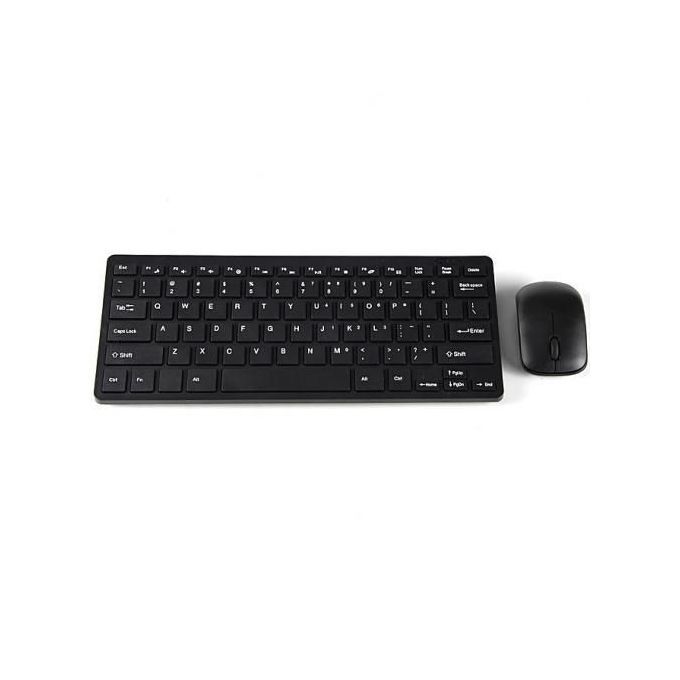 Generic Mini Wireless Keyboard Mouse Combo - Black very high speed and with high compatibility