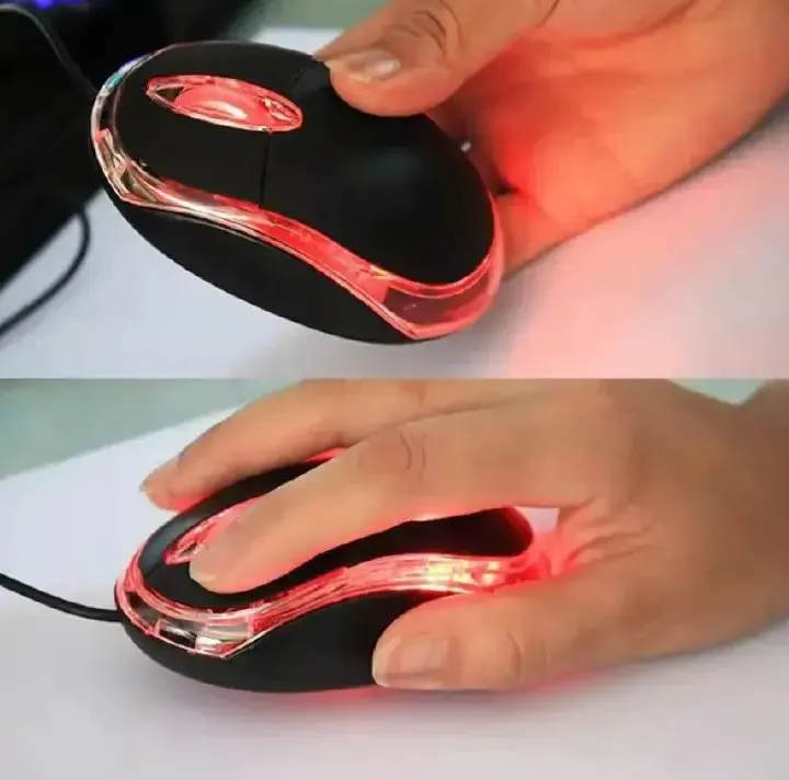 USB Wired Optical Mouse MS118 – Ergonomic, High Precision, LED Light, Plug & Play for Laptop