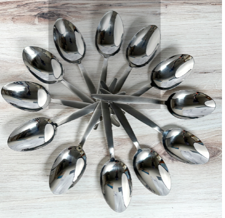 12-Piece Stainless Steel Dinner Spoon Set – Durable, Rust-Resistant Cutlery for Home, Restaurants, or Events – Elegant Mirror Finish