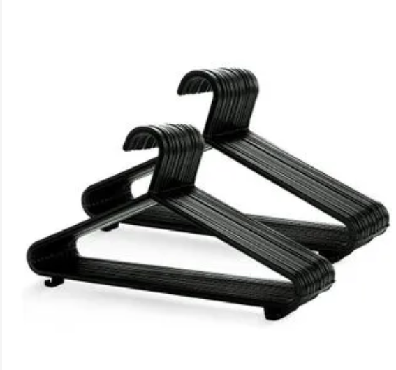 Heavy Duty Non-Slip Plastic Clothes Hangers – Durable Grey Wardrobe Organizers (3/6/12 Pcs)🔥🔥🔥