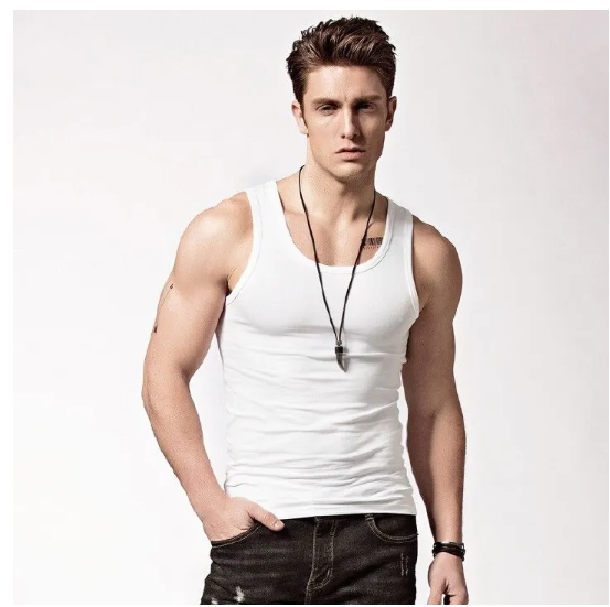 Men’s Fitted Cotton Vest 3pcs – 100% Cotton, Sleeveless Innerwear (3 Pack, Assorted Colours) 🔥🔥🔥