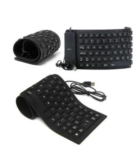 Flexible Waterproof Silicone Keyboard – Foldable USB Wired for PC & Laptop
