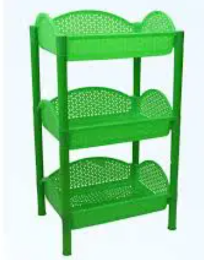 3-Tier Kitchen Storage Rack – Multi-Layer Fruit & Vegetable Organizer with Utensil Holder