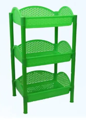 3-Tier Kitchen Storage Rack – Multi-Layer Fruit & Vegetable Organizer with Utensil Holder