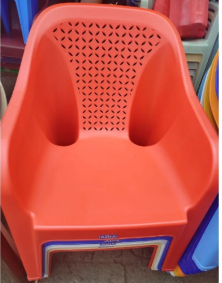 Hil Plastic Chair for Adults – Durable Indoor & Outdoor Dining Seat (Assorted)