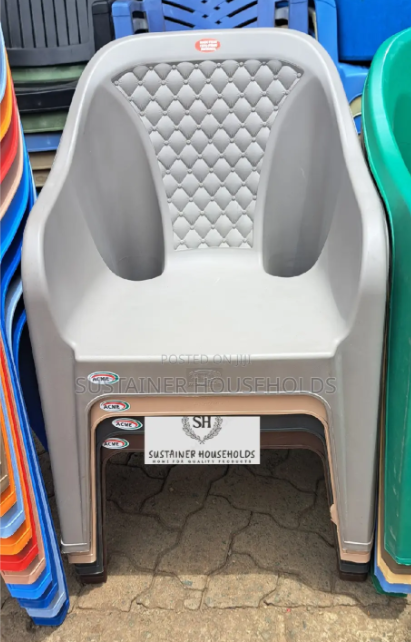 Hil Plastic Chair for Adults – Durable Indoor & Outdoor Dining Seat (Assorted)