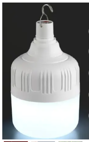 USB Rechargeable LED Emergency Bulb 20W/30W/40W/50W – Portable Camping & Reading Light with Free Charging Cable