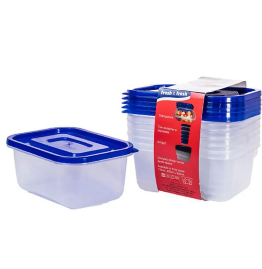 3/6/12 Pcs Plastic Food Storage Containers – 800ml Airtight Clear Containers with Lids