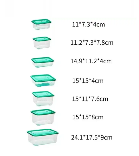 3/6/12 Pcs Plastic Food Storage Containers – 800ml Airtight Clear Containers with Lids