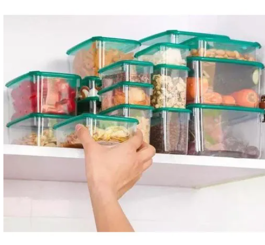 3/6/12 Pcs Plastic Food Storage Containers – 800ml Airtight Clear Containers with Lids