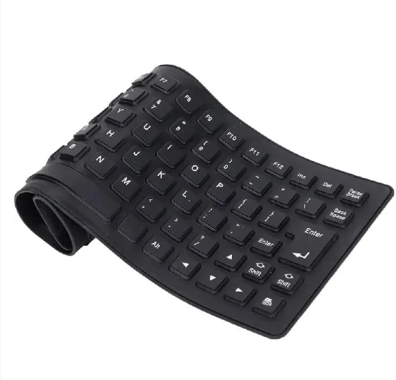 Flexible Waterproof Silicone Keyboard – Foldable USB Wired for PC & Laptop