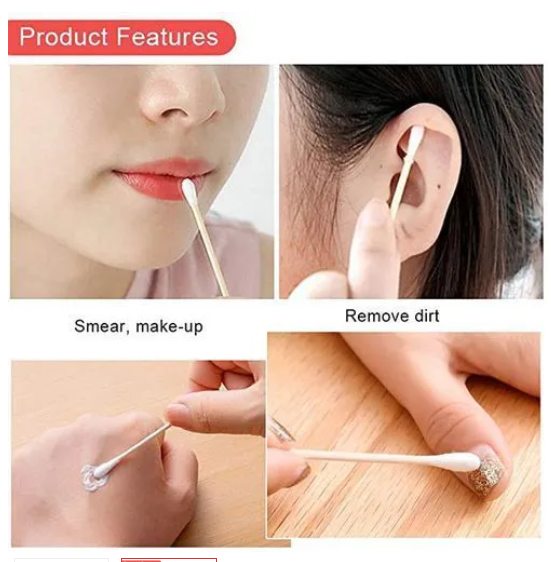 244 pcs/pack Bamboo Cotton Buds Cotton Swabs Ear Buds