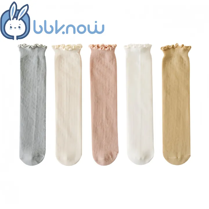 The new fashion breathable wooden ear edge girls' socks, princess socks, cotton children's socks，girls clothing scoks