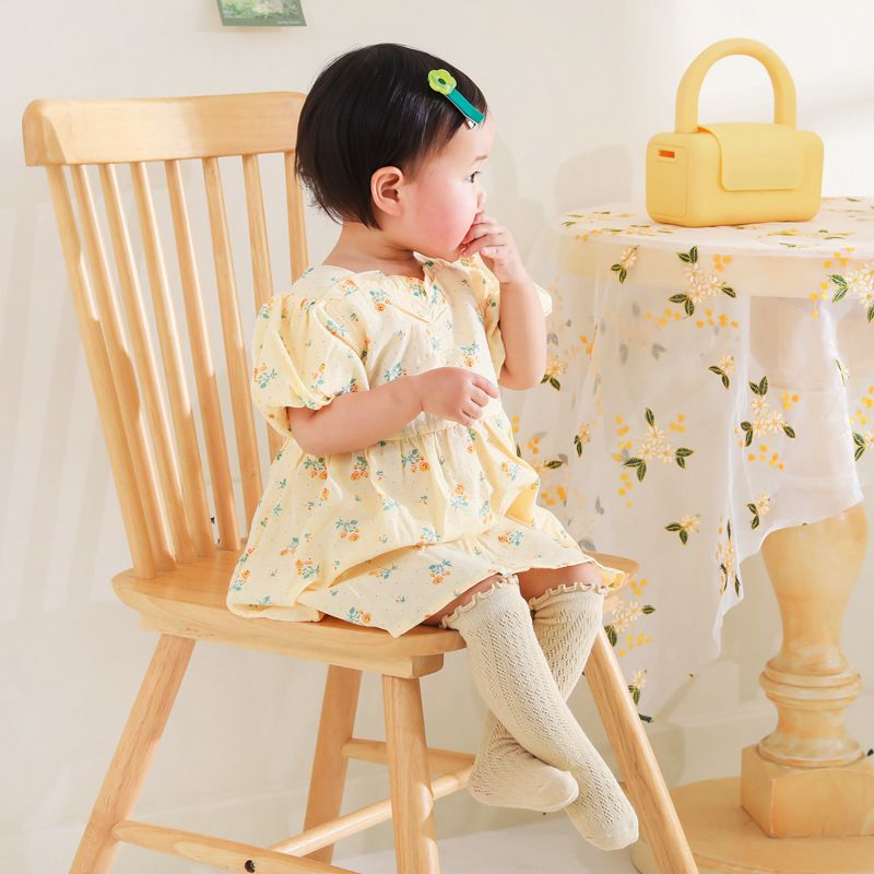 The new fashion breathable wooden ear edge girls' socks, princess socks, cotton children's socks，girls clothing scoks