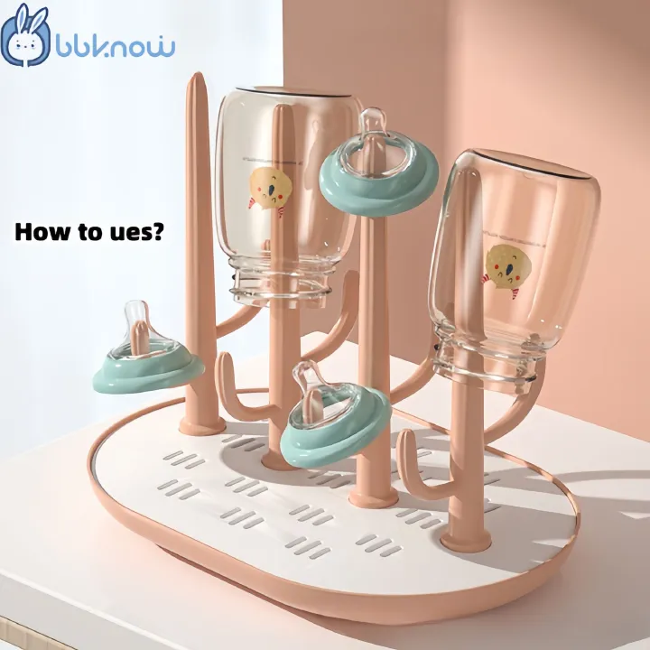 Baby bottle drain rack set, baby products bottle-feeding , food grad material baby bottle rack, bottle stroage for cleaning