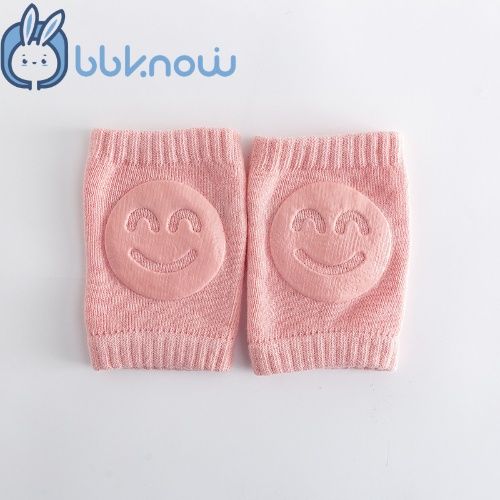 Knee pads for baby crawling, baby clothing knee pad sock with smile pattern, toddlers' care socks