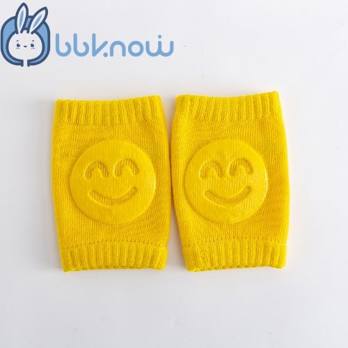 Knee pads for baby crawling, baby clothing knee pad sock with smile pattern, toddlers' care socks
