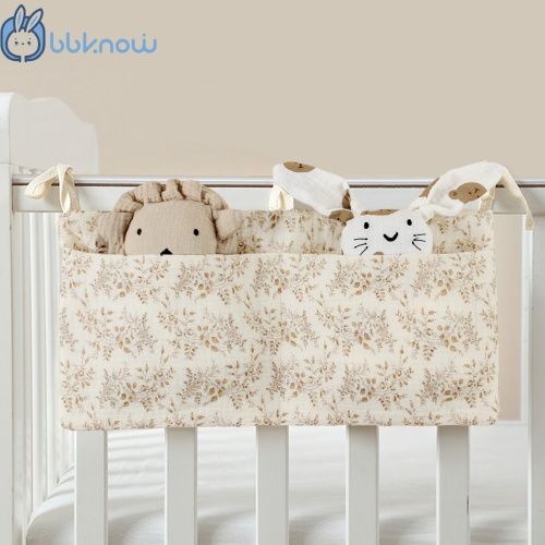Crib storage bag, diaper storage bag, diaper bag, storage bag of diaper, baby toy storage bag with crib, cotton fabric bag for baby, 2 pcs in bag