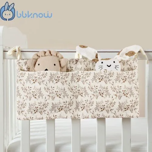 Crib storage bag, diaper storage bag, diaper bag, storage bag of diaper, baby toy storage bag with crib, cotton fabric bag for baby