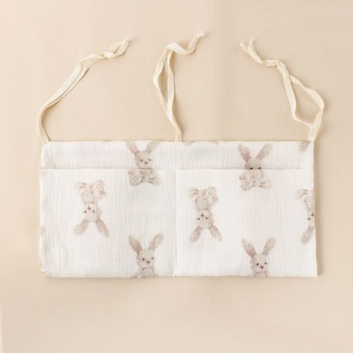 Crib storage bag, diaper storage bag, diaper bag, storage bag of diaper, baby toy storage bag with crib, cotton fabric bag for baby, 2 pcs in bag