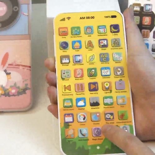 Carton Iphone for baby early educational, Phone toy，Touch screen, puzzle, good gift for boy & girl, Keep your baby from grabbing your phone，rechargeable