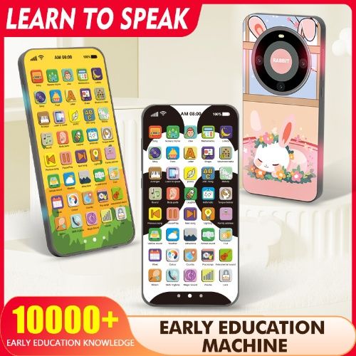 Carton Iphone for baby early educational, Phone toy，Touch screen, puzzle, good gift for boy & girl, Keep your baby from grabbing your phone，rechargeable