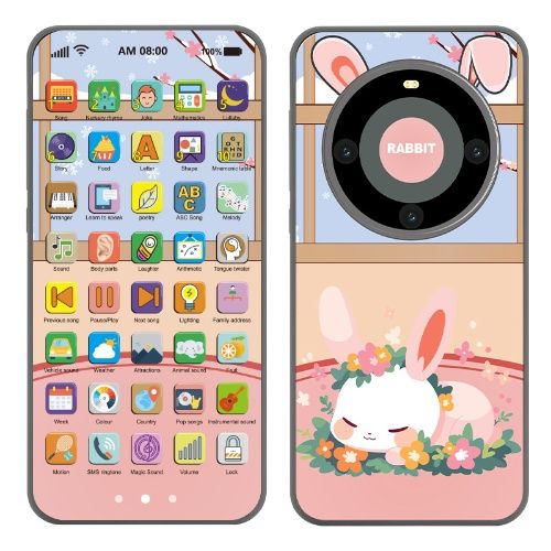 Carton Iphone for baby early educational, Phone toy，Touch screen, puzzle, good gift for boy & girl, Keep your baby from grabbing your phone，rechargeable