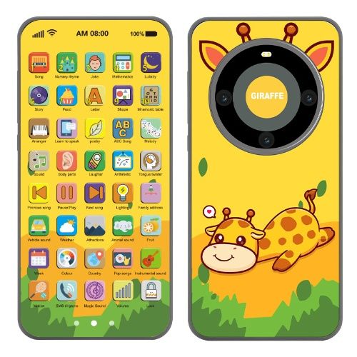 Carton Iphone for baby early educational, Phone toy，Touch screen, puzzle, good gift for boy & girl, Keep your baby from grabbing your phone，rechargeable