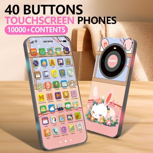 Carton Iphone for baby early educational, Phone toy，Touch screen, puzzle, good gift for boy & girl, Keep your baby from grabbing your phone，rechargeable