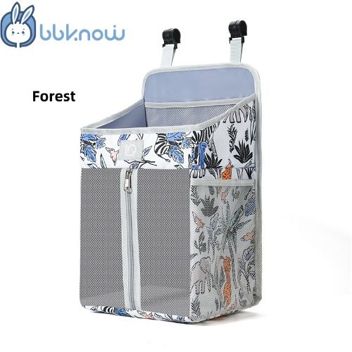 Crib can be hung stroller hanging bag foldable Oxford cloth diaper hanging bag can be hung baby cot, PVC board inside