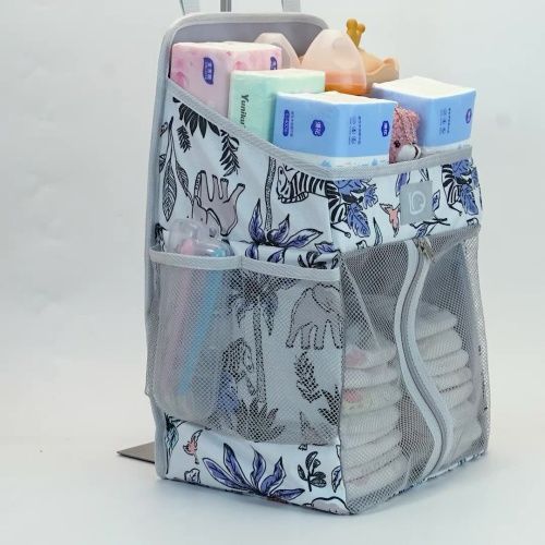 Crib can be hung stroller hanging bag foldable Oxford cloth diaper hanging bag can be hung baby cot, PVC board inside