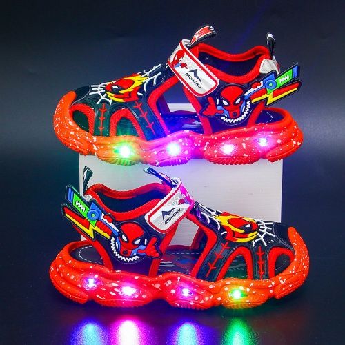 20% off new products, popular pattern boy's sandals with led lighting, kids sport shoes, boy shoes, toddler's sandals, boy shoes