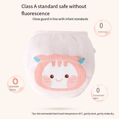 2 pairs, baby potty training pants, summer pure cotton breathable, farewell diapers, can be repeatedly cleaned and used, both boys and girls