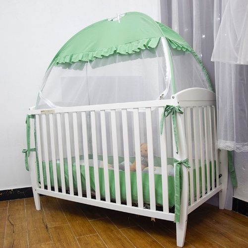 Crib mosquito net, no installation of pop-up bed curtain, baby bed tent, Baby mosquito control 1 set, high quality with certificate ROSE, Amazon sells well