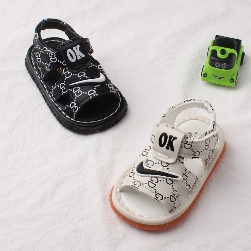 Baby sandals, boy sandals, baby sandals Summer new, soft soled toddler shoes, shoes that make a yelp when walking