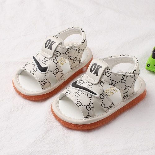 Baby sandals, boy sandals, baby sandals Summer new, soft soled toddler shoes, shoes that make a yelp when walking