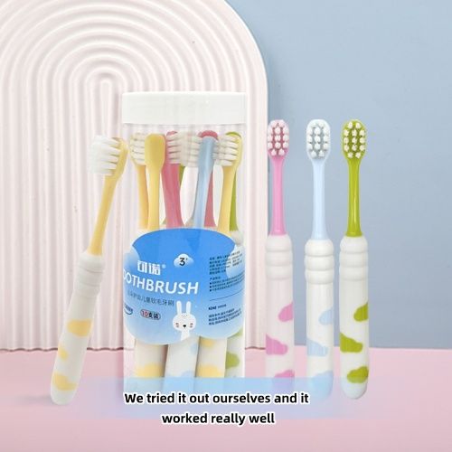 10 pcs teether, baby care teether, Gingival toothbrush for children, soft bristles, silicone handle
