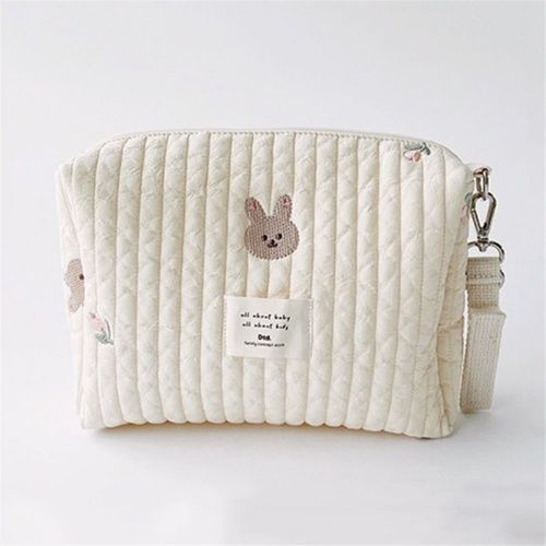 INS, popular design Embroidery stroller bag, Baby stroller bag, multi-functional bear mommy bag, baby walking magic tool, accessory storage bag for travel gear