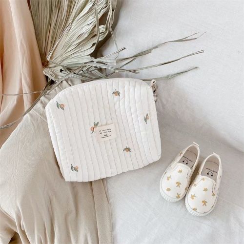 INS, popular design Embroidery stroller bag, Baby stroller bag, multi-functional bear mommy bag, baby walking magic tool, accessory storage bag for travel gear